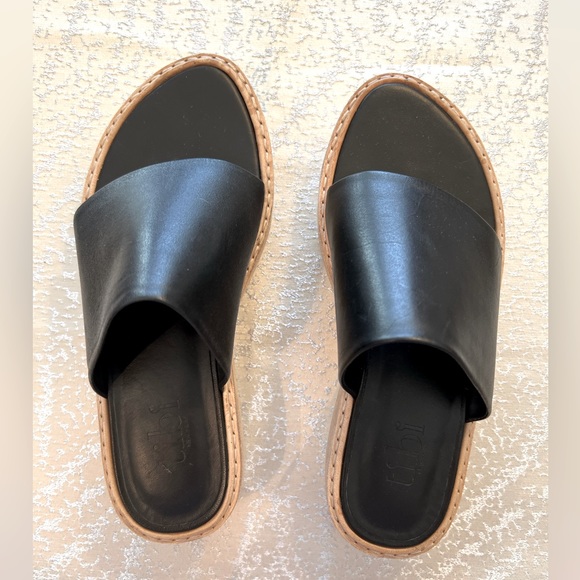 NWOT Tibi New York Black Leather Platform, Slip on, Mules. Comfortable & modern - Picture 2 of 7